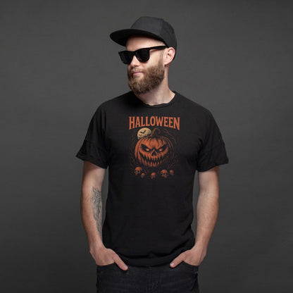 Halloween Pumpkin Graphic T-Shirt, Spooky Tee, Fall Apparel, Unisex Halloween Shirt, Costume Party Outfit, Horror Lover Gift