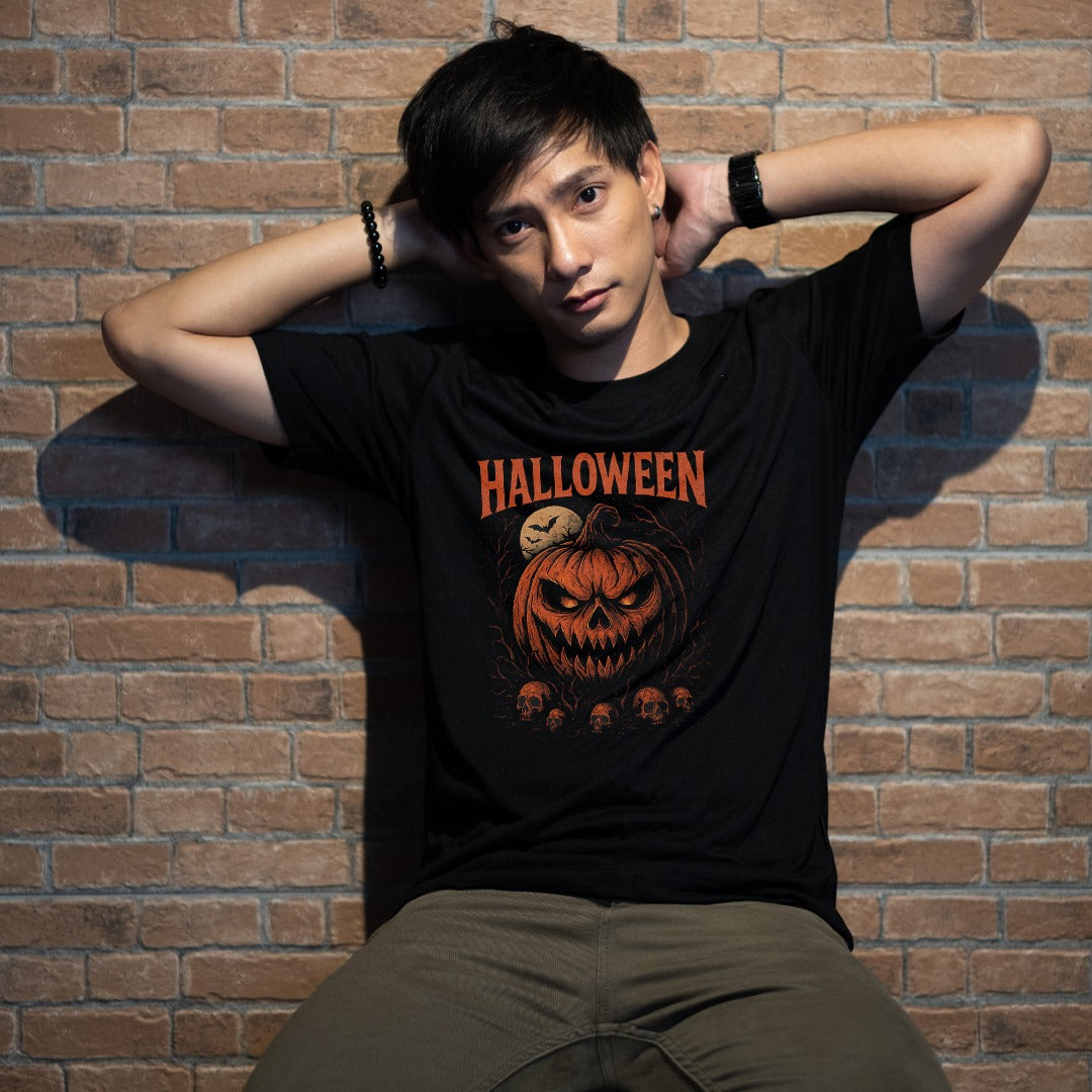 Halloween Pumpkin Graphic T-Shirt, Spooky Tee, Fall Apparel, Unisex Halloween Shirt, Costume Party Outfit, Horror Lover Gift