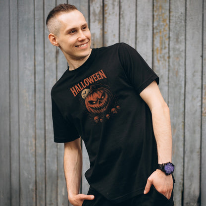 Halloween Pumpkin Graphic T-Shirt, Spooky Tee, Fall Apparel, Unisex Halloween Shirt, Costume Party Outfit, Horror Lover Gift