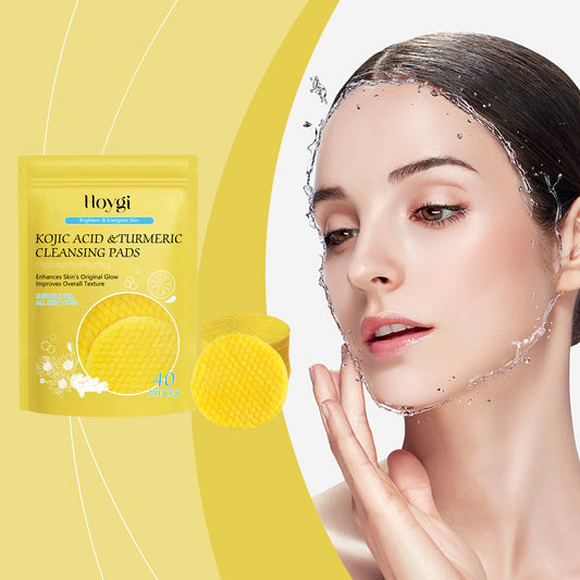 Hoygi Turmeric Acid Cleansing Pad Facial Skin Pore Cleansing, Makeup Remover Gentle Exfoliating Cleansing (Pad 40)