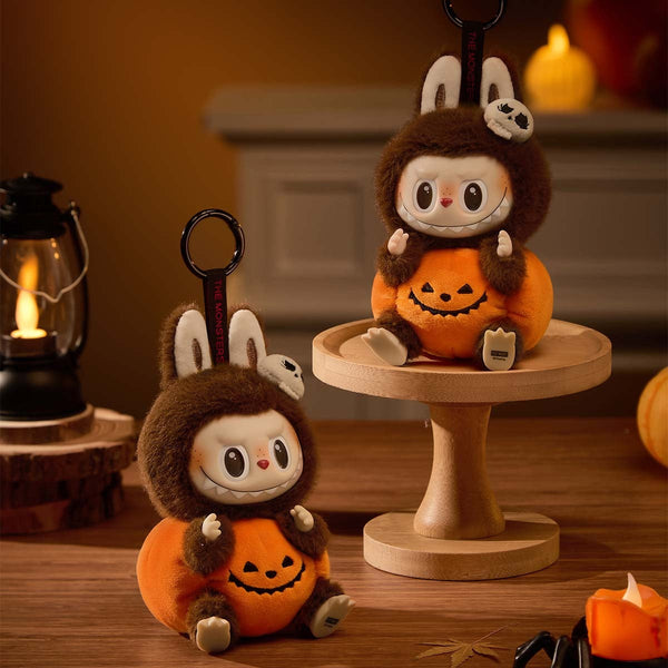 Halloween Labubu  POP Doll Cute Anime Monster Pumpkin Kawaii Girls Gift Blind Box